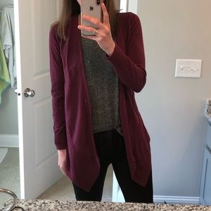 LOFT plum cardigan